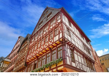 Frankfurt Romerberg square Old city historic center in Germany