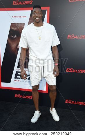 LOS ANGELES - JUL 17:  Dwight Howard arrives to the 'The Equalizer 2' Los Angeles Premiere  on July 17, 2018 in Hollywood, CA                