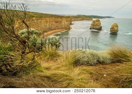 The Twelve Apostles View From Castle Rock On The Gor