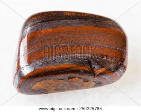 Macro Shooting Of Natural Rock Specimen - Polished Jaspillite (jaspilite, Taconite Jasper) Stone On 