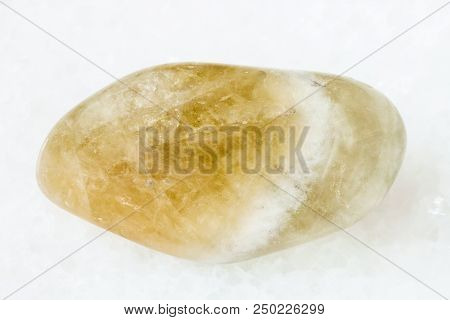 Macro Shooting Of Natural Rock Specimen - Tumbled Prasiolite (green Quartz , Vermarine) Gemstone On 