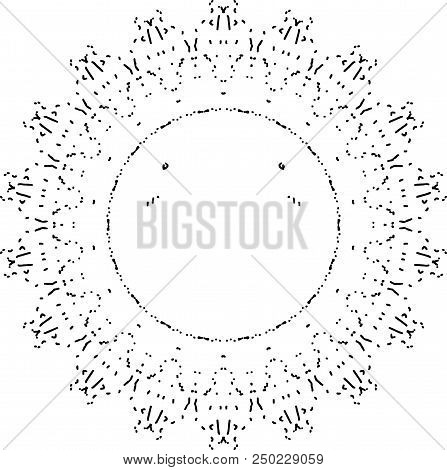 Sofly Shiny Sun Mandala In Black And White