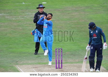LEEDS, ENGLAND - JULY 17:  during the 3rd Royal London One day International match between England and India at Headingley Cricket Ground on July 17, 2018 in  England.  