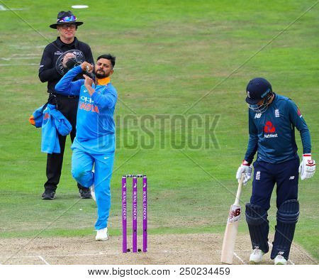 LEEDS, ENGLAND - JULY 17:  during the 3rd Royal London One day International match between England and India at Headingley Cricket Ground on July 17, 2018 in  England.  