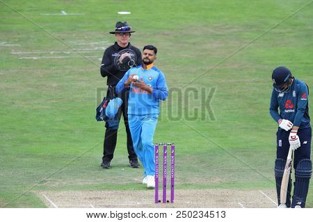LEEDS, ENGLAND - JULY 17:  during the 3rd Royal London One day International match between England and India at Headingley Cricket Ground on July 17, 2018 in  England.  