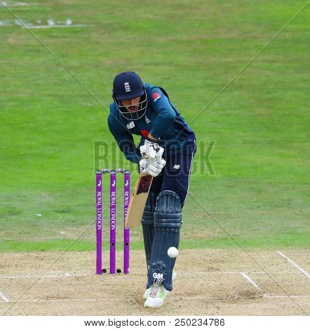 LEEDS, ENGLAND - JULY 17: James Vince during the 3rd Royal London One day International match between England and India at Headingley Cricket Ground on July 17, 2018 in  England.  