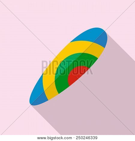 Abstract Surfboard Icon. Flat Illustration Of Abstract Surfboard Vector Icon For Web Design