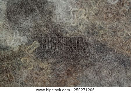 Brown Gray Felt With Fleece, Abstract Background