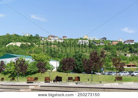 Square Near Alexander Ii Square. Sunny Summer Day