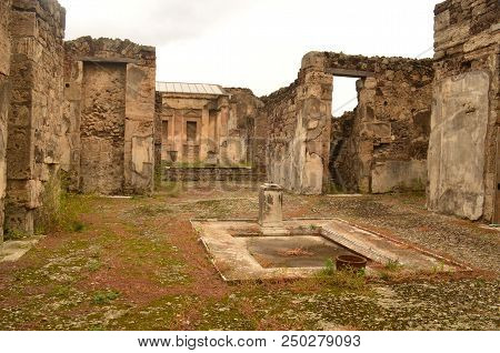 Beautiful Stunning Ruins Of The Ancient City Of Pompeii Italy.