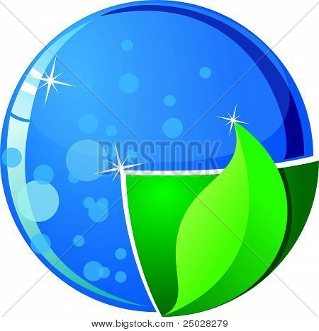 在全球与地区的水和土地的矢量图像