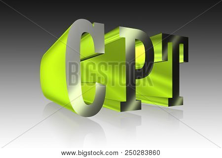 Cpt Lettering -  3d  Metallic Mark Illustration