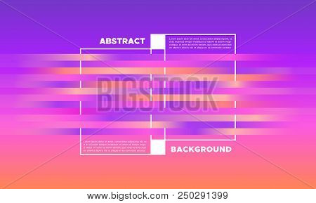 Gradient Background With Colorful Stripes. Minimal Abstract Template With Glow Effect. Simple Design