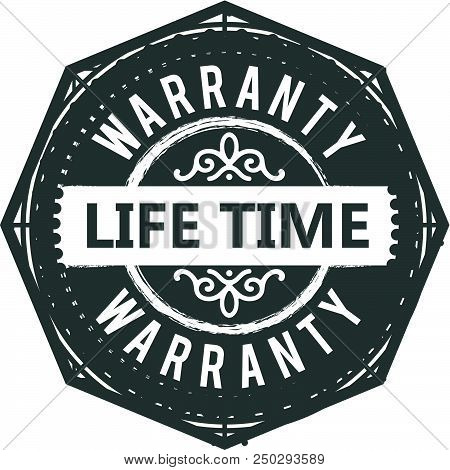 Lifetime Warranty Icon Stamp Badge Icon Guarantee