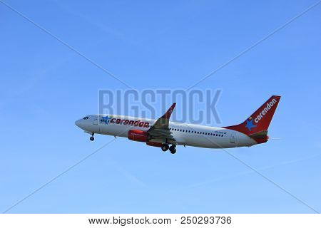 Amsterdam, The Netherlands  - November 25th, 2016: Ph-cdh Corendon Dutch Airlines Boeing 737 Taking 