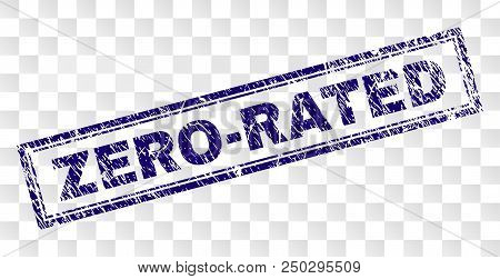 Zero-rated Stamp Seal Print With Rubber Print Style And Double Framed Rectangle Shape. Stamp Is Plac