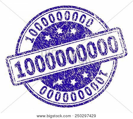1000000000 Stamp Seal Watermark With Grunge Texture. Designed With Rounded Rectangles And Circles. B