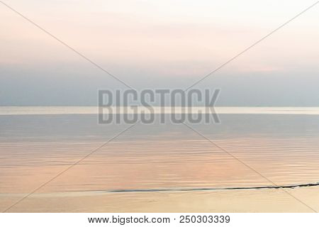 A Minimalist Landscape With A Skyline Covered With A Single Line Of A Smoking Water. Place, Where A 