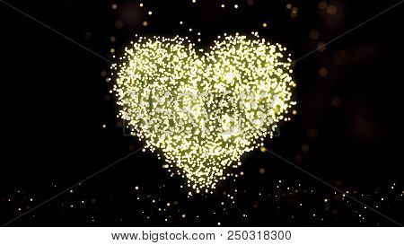 Heart Like Love Romance Icon. Animation Of Plexus Network From Heart Symbol On Colorful Background W