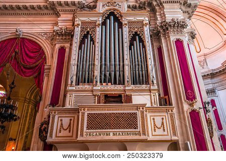Interiors Of Duomo Church, Ragusa, Sicily, Italy