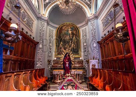 Interiors Of Duomo Church, Ragusa, Sicily, Italy