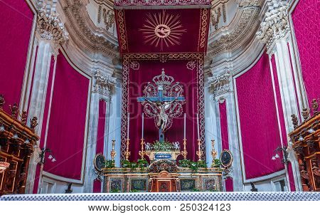Interiors Of Duomo Church, Ragusa, Sicily, Italy
