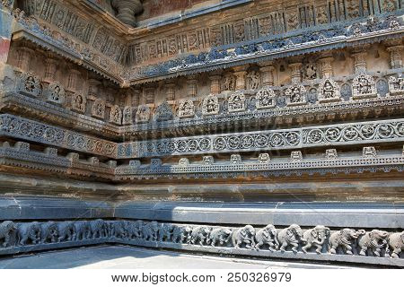 Decorative Friezes With Deities, Dancers And Other Figures, Chennakeshava Temple. Belur, Karnataka, 