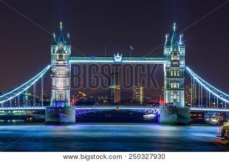 London At Night, Tower Bridge at Night, London, UK
