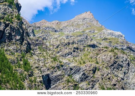 Panoramic View Of An Alpine Valley