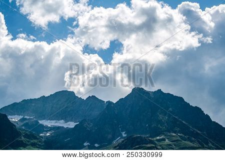 Panoramic View Of An Alpine Valley