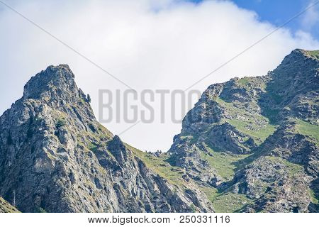 Panoramic View Of An Alpine Valley