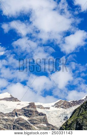 Panoramic View Of Monte Rosa An Alpine Valley