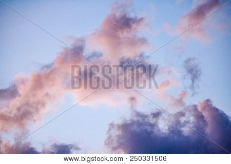Sunset Sky In An Alpine Valley
