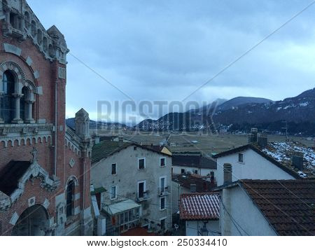 Beautiful View In The Medieval Village Of Pescocostanzo