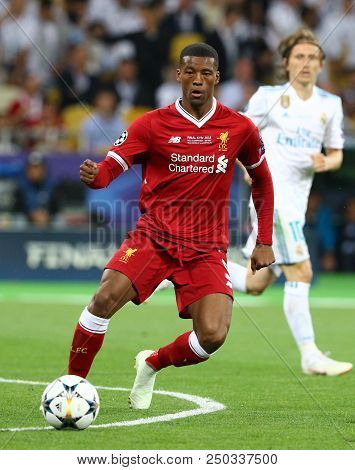 Kyiv, Ukraine - May 26, 2018: Georginio Wijnaldum Of Liverpool In Action During The Uefa Champions L