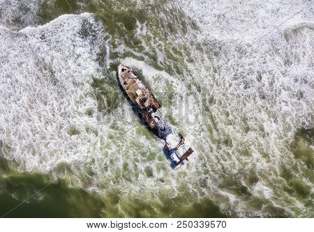 Ship Wreck Along The Skeleton Coast In Western Namibia Taken In January 2018