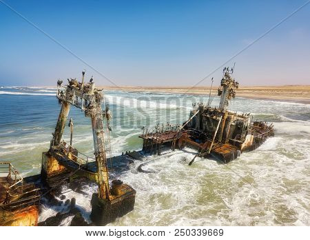 Ship Wreck Along The Skeleton Coast In Western Namibia Taken In January 2018
