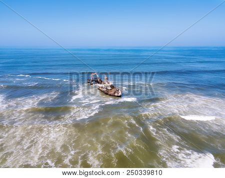 Ship Wreck Along The Skeleton Coast In Western Namibia Taken In January 2018