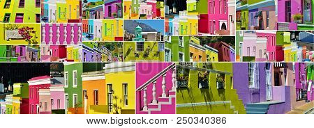 Landscape With Colorful Houses In Bo-kaap Cape Town