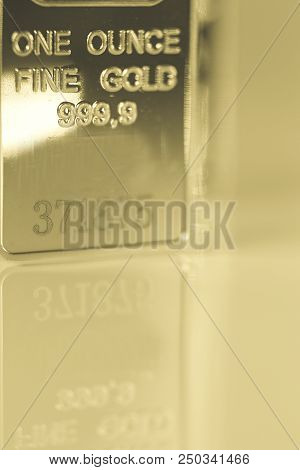 False Generic Gold Lingot. No People. Copy Space