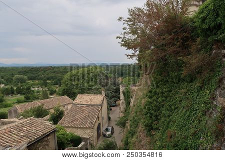 Photography Showing A The Village Of Grignan And Its Surrounding Area. The Photography Was Taken Fro
