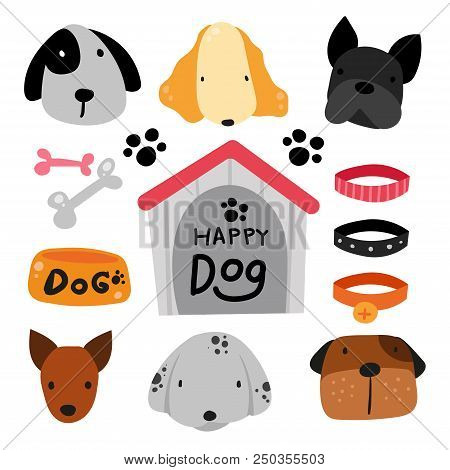 Dog Character Vector Design, Animals Vector Collection Design