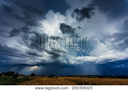 Image Of Aproaching Storm Cloud Taken In Lithuania