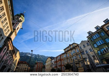 Spitalskirche Or Roman Catholic Church In Altstadt Old Town Innsbruck, Tyrol, Austria, Europe