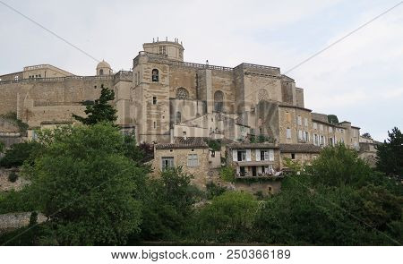 Photography Showing The Castle Of Grignan. The Photography Was Taken From The Small Village Of Grign
