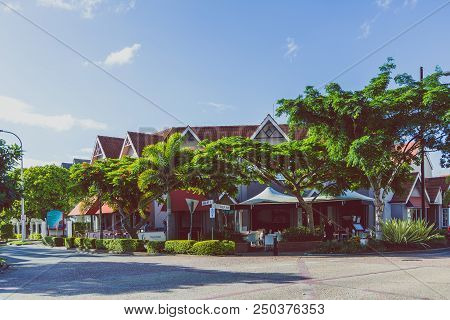 Gold Coast, Australia - January 7th, 2015: Detail Of Residential Streets In Surfers Paradise Near Te