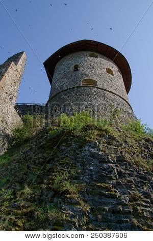 Ruins Of Somoska Castle In Slovakia, Europe