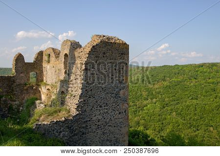 Ruins Of Somoska Castle In Slovakia, Europe