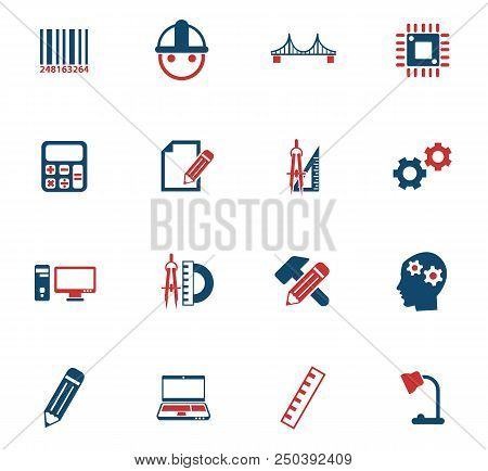 Engineering Color Vector Icons For Web And User Interface Design