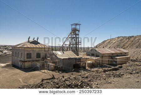 Headframe And Mine Building  In The City Of Broken Hill, New South Wales, Australia